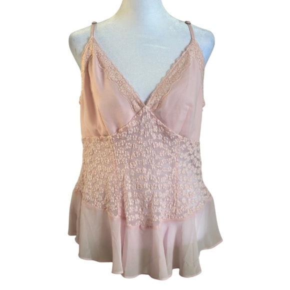 wild fable Tops - Wild Fable Pink Lace Tank Top